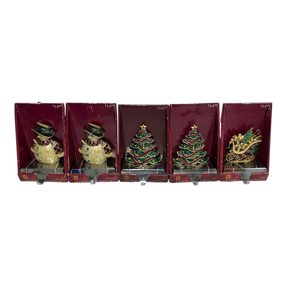 5 Bed Bath &‎ Beyond Iron Enamel Christmas Stocking Holders